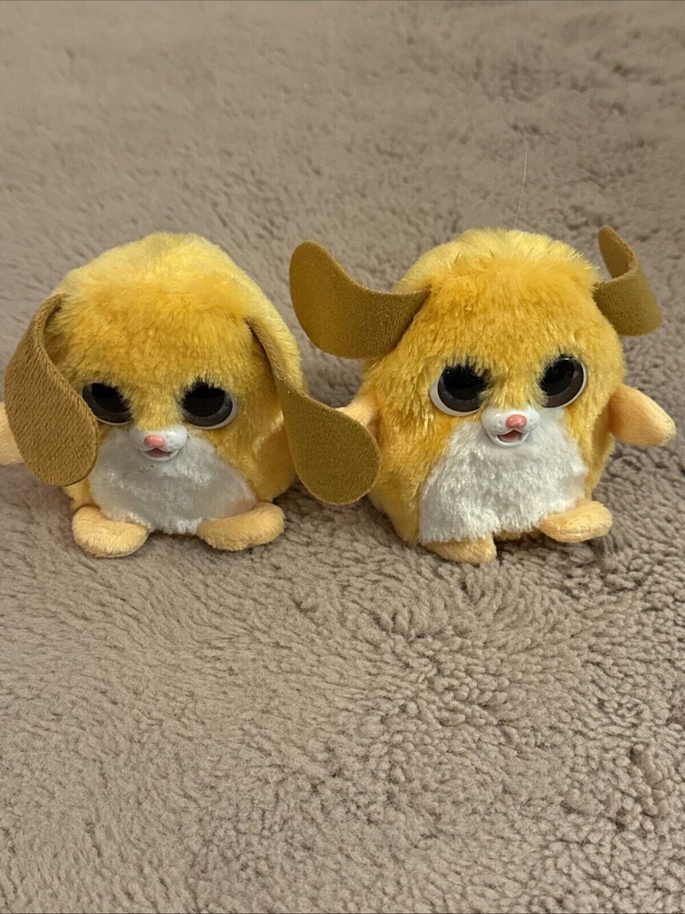 Pair of FurReal Fuzzalots Color Change Interactive Electronic Plush Puppy Toy